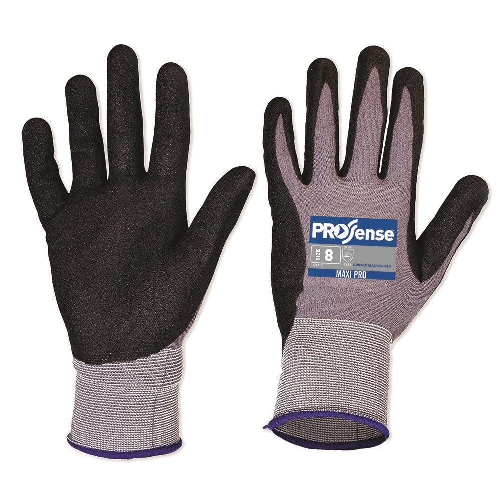 ProChoice 2XL/10 Polyurethane/Latex Glove MaxiPro Pu/Nitrile dip on Nylon/Lycra Liner (NPN)