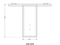 Flush floor mount sleeve for existing concrete, powder coated steel