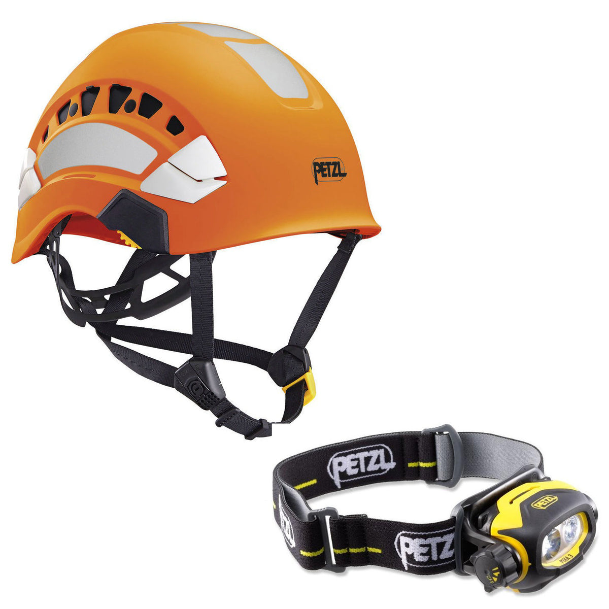 Petzl Vertex Vent AS/NZ 1801 Helmet Hi-Vis Orange (A010EA01) & Pixa 3 E78CHB2