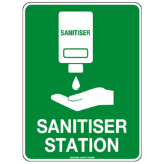 Aero Healthcare Poly Hand Sanitiser Station Sign 30 x 22.5cm