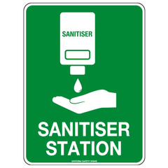 Aero Healthcare Off-Wall Poly Hand Sanitiser Station Sign 22.5 x 22.5cm