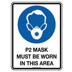 Aero Healthcare Poly P2 Mask Sign 30 x 22.5cm