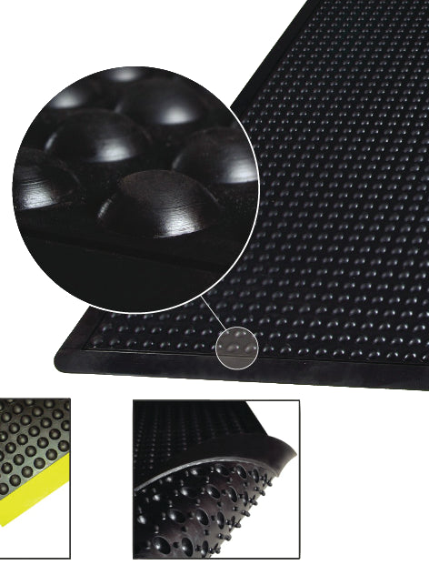 3M Safety-Walk Dome Cushion Mat 3500 Black 900mm x 1200mm x 14mm Centre