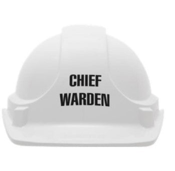 3M Branded Safety Helmets Chief Fire Warden White