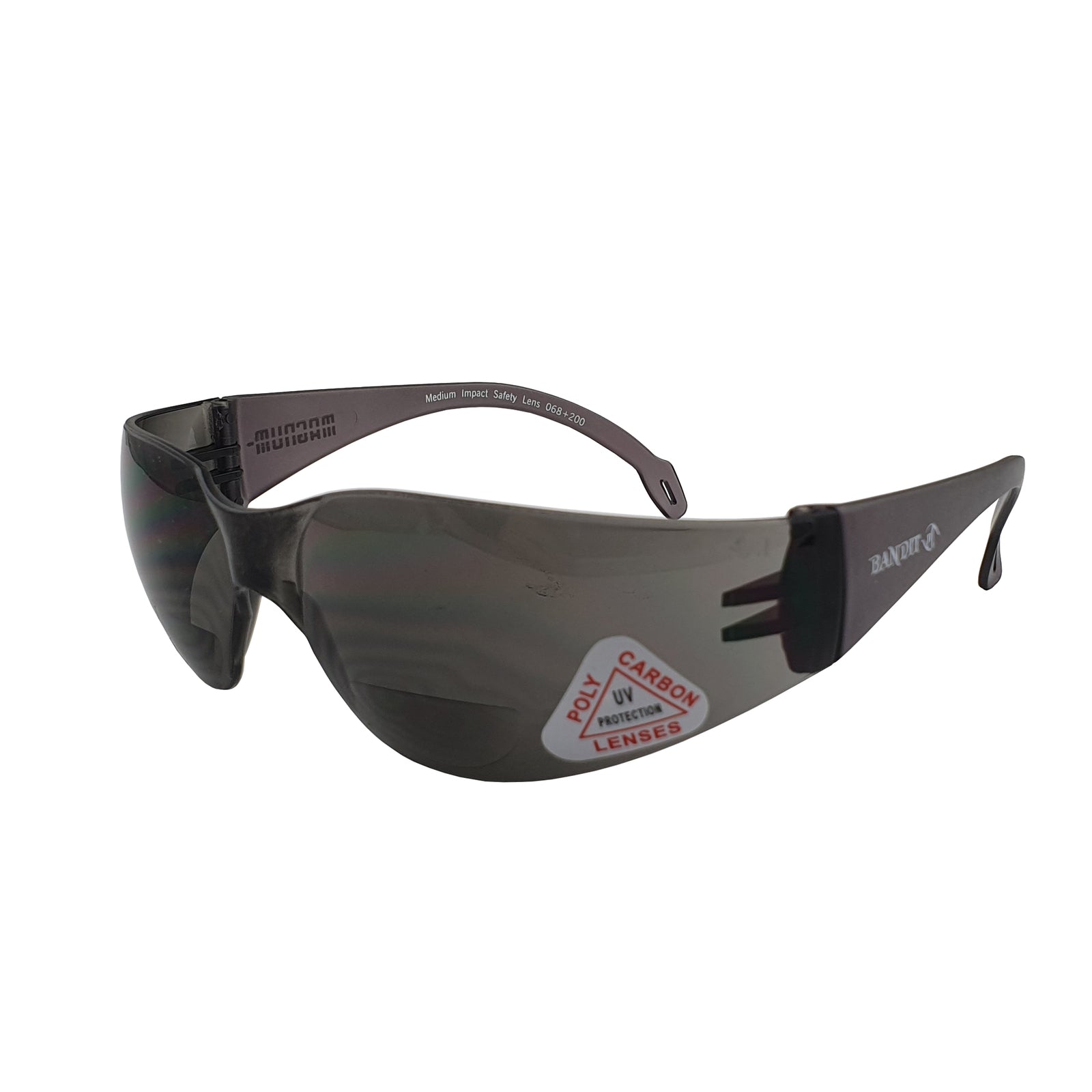 Magnum Safety Glasses - Bifocal Smoke Lens (+3.00)