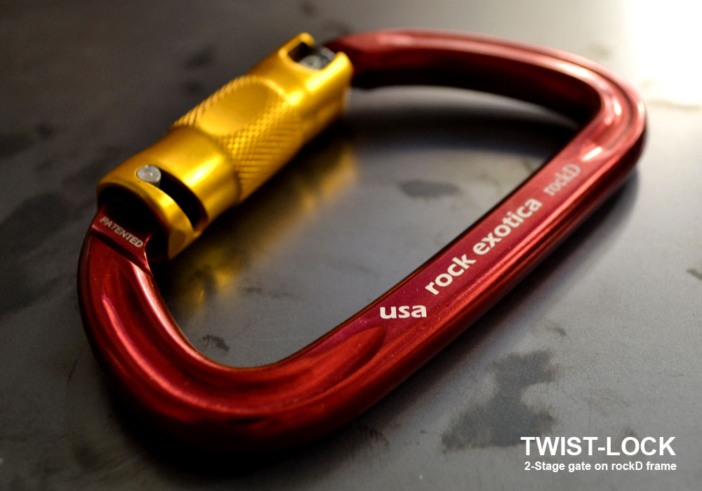 Rock Exotica rockD Twist-Lock  Carabiner - 29Kn