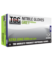 TGC Grey Nitrile 600mm Disposable Gloves (Box of 12)