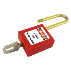 38mm shackle Red Safety Padlock inc 2 keys