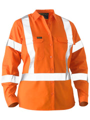 Bisley Bisley Recycle Women's X Taped Hi Vis Drill Shirt