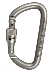 Rock Exotica rockD    Stainless Steel Screw-Lock  Carabiner - 41Kn