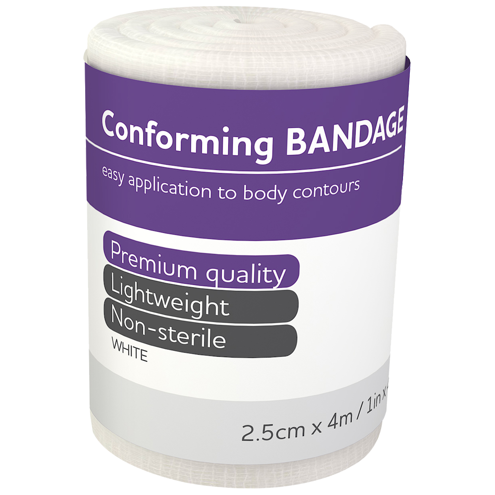 Aero Healthcare AEROFORM Conforming Bandage 2.5cm x 4M Wrap/12