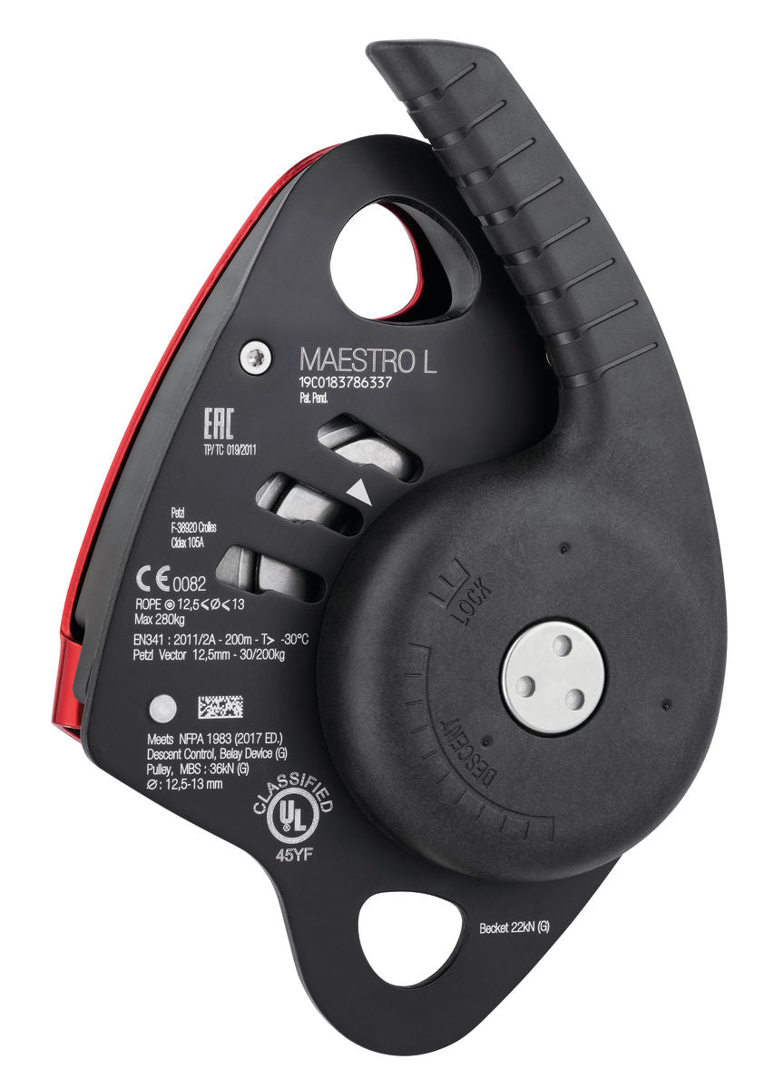 Petzl Maestro L Descender 13mm Red (D024BA00)