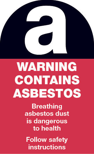 90x55mm - Self Adhesive - Sheet of 10 - Warning Contains Asbestos etc. (ASB26A)