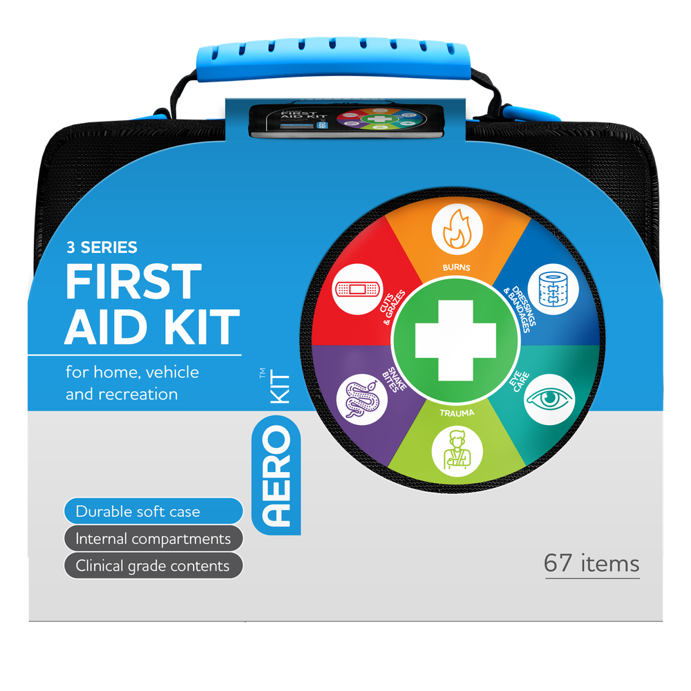 Aero Healthcare AEROKIT 3 Series First Aid Kit Softpack Black
