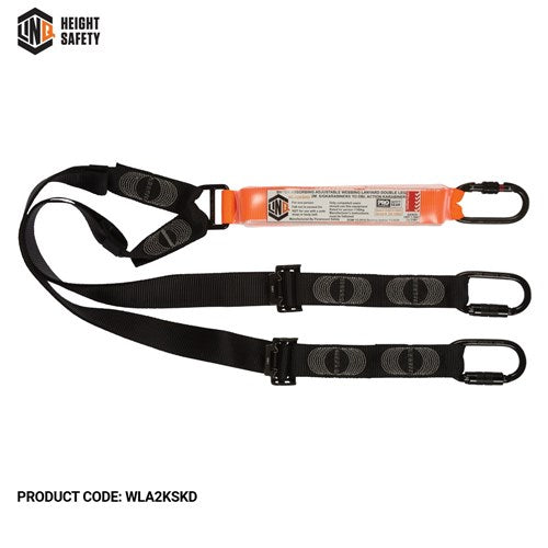 LINQ Elite Double Leg Shock Absorbing 2M Adjustable Lanyard