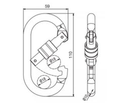 BTS Screw Gate Oval Karabiner 23kN (BSK0001)