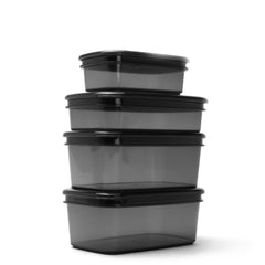 Rugged Xtremes 4Pck Assorted Reusable Crib Containers - Black