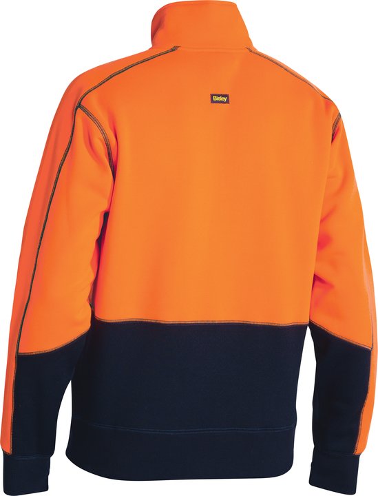 Bisley Hi Vis Fleece 1/4 Zip Pullover