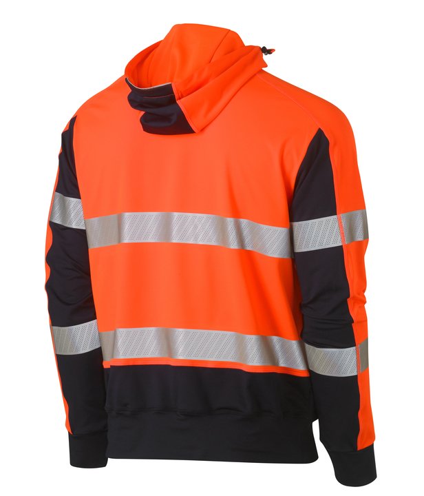 Bisley Taped Two Tone Hi Vis Contrast 4 Way Stretchy Hoodie