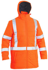 Bisley Taped Hi Vis Puffer Jacket with X Back