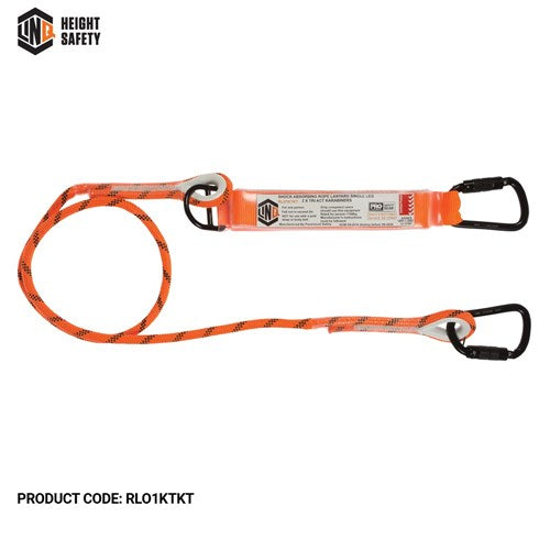 LINQ Single Leg Kernmantle 2M Shock Absorb Rope Lanyard