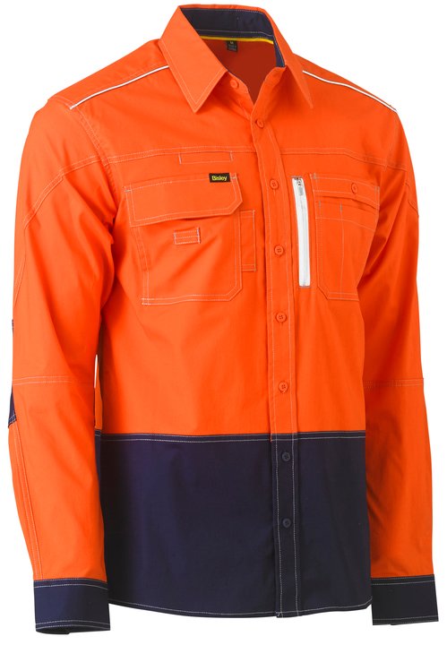 Bisley Flx & Move Two Tone Hi Vis Utility Shirt