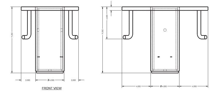 Flush floor mount sleeve for freshly poured concrete, stainless steel