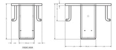 Flush floor mount sleeve for freshly poured concrete, stainless steel