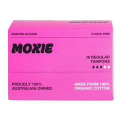 Moxie 100% Organic Cotton Tampons Regular (16 Pack)