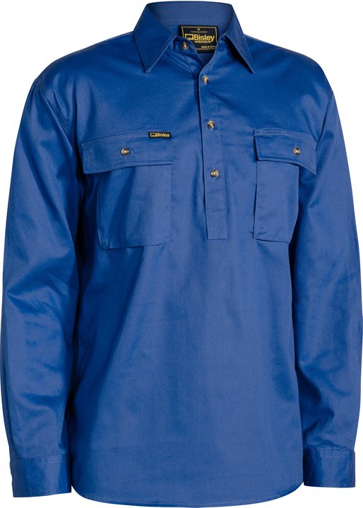 Bisley Closed Front Cotton Drill Shirt