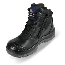 SIZE 6.5Mongrel Boots Black ZipSider Low Leg Boot (scuff cap) 461020