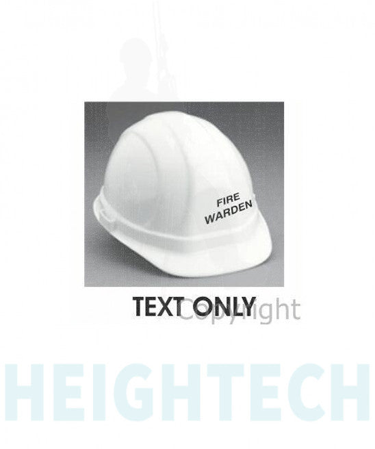 FIRE WARDEN 10mm HIGH TEXT BLACK