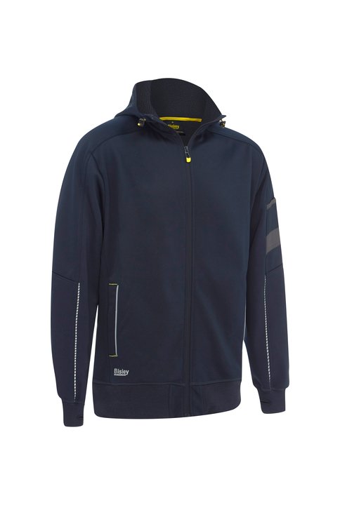 Bisley Work Fleece Zip-Front Hoodie with Sherpa Lining