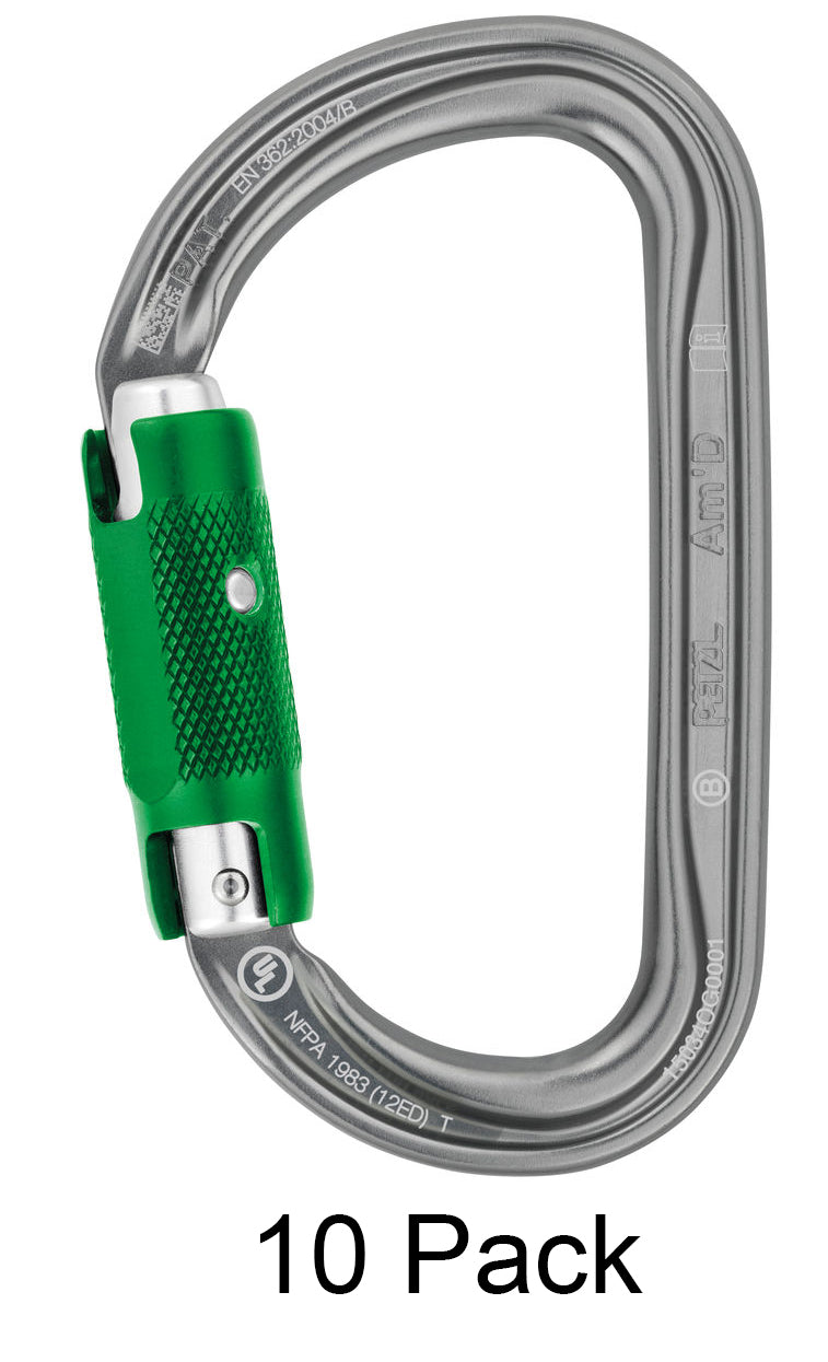 Petzl 10pk AM'D Pin-Lock Aluminium Carabiner (M34APL)