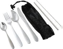 Rugged Xtremes 7Pce Stainless Steel Cutlery Set In Mesh Bag