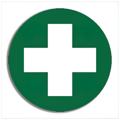 Aero Healthcare First Aid Cross Sticker 5 x 5cm Sheet/5