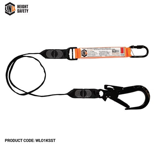 LINQ Elite Single Leg Shock Absorbing Webbing Lanyard