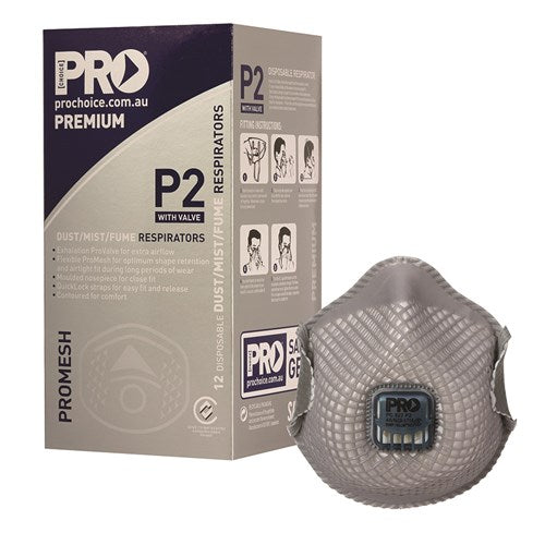 PRO-MESH Resipirator P2, with Valve (Box of 12) (PC822)