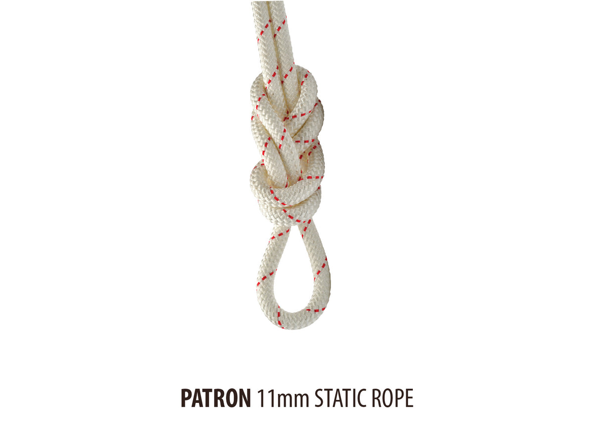 11mm Patron Static Rope 200m White/Red