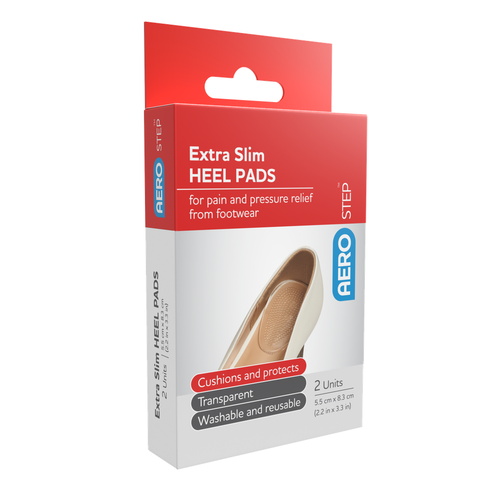 Aero Healthcare AERPSTEP Extra Slim Heel Pad 55 x 83mm Box/2