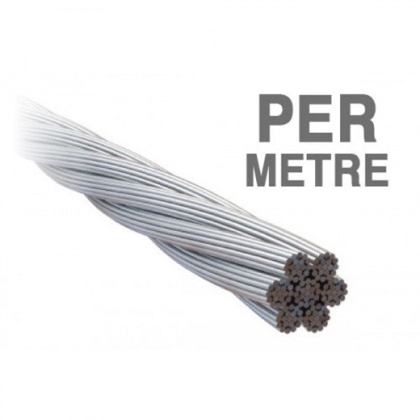 6mm Galvanized  wire rope (7/19) MBF 25kN Grade 2070