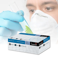 Bastion Nitrile  Ultra  Soft  Gloves  -  Powder  Free  -  Finger  Micro  Textured
