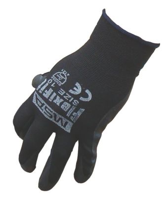 GLOVE FLEXIFIT, FOAM NITRILE, BLACK, EXTRA LARGE