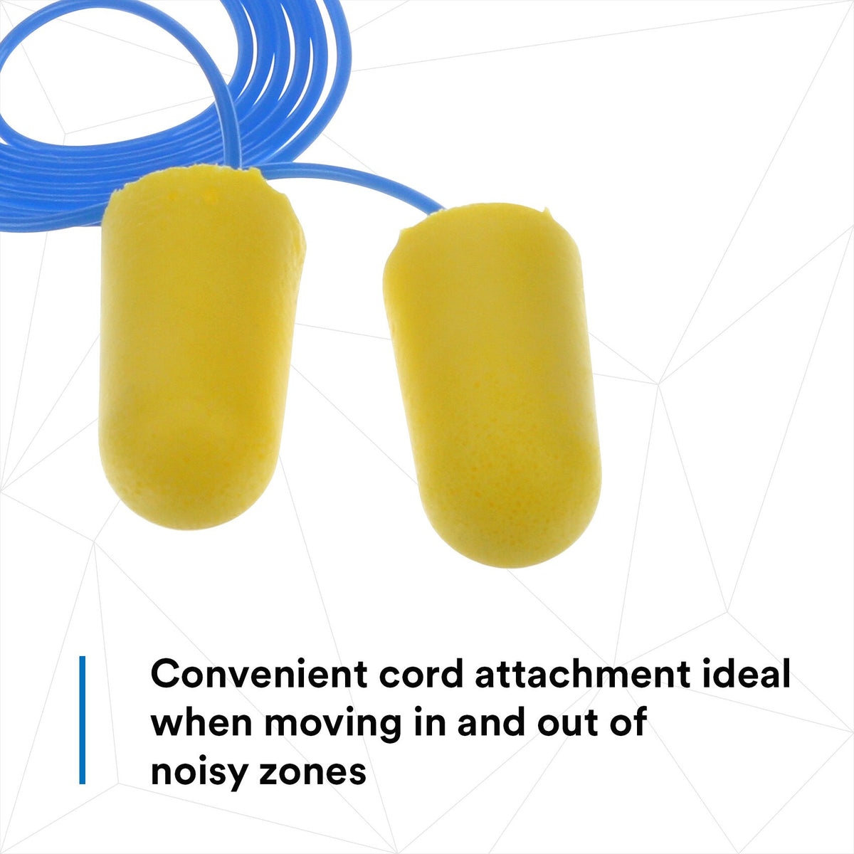 (Case of 10 boxes) 3M Plus Size Yellow Corded Earplug Class 5 SLC80 26dB (200 pairs per box) (70071515251)