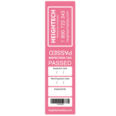 Height Safety Fall Protection Inspection Test Tag