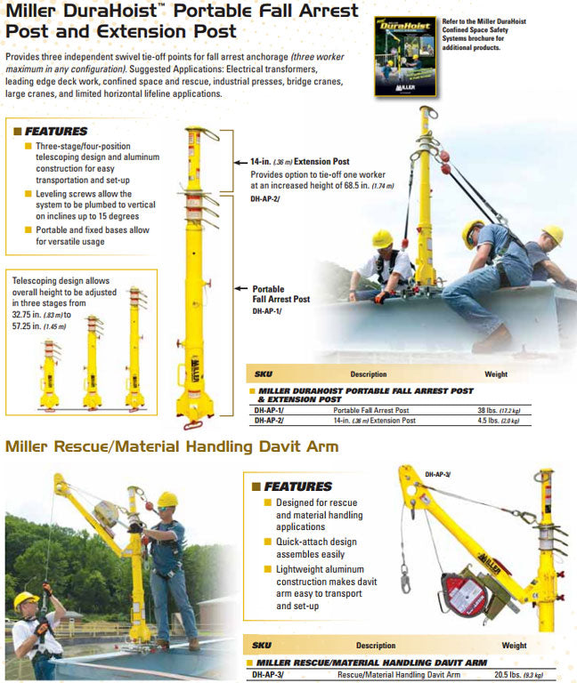 DuraHoist Portable Fall Arrest Anchor Post DH-AP-1