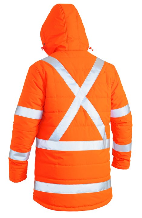 Bisley Taped Hi Vis Puffer Jacket with X Back