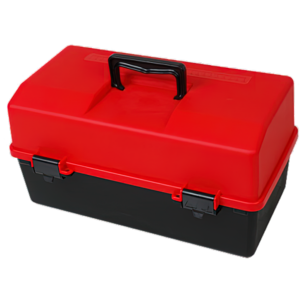 Aero Healthcare AEROCASE Red and Black Plastic Tacklebox 2 Tray Cantilever 16 x 33 x 19cm