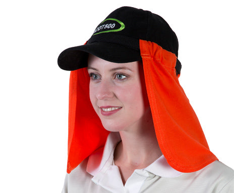 Uveto Orange Attach-A-Flap 100% Cotton Lightweight Head Cover (AAFCOR)