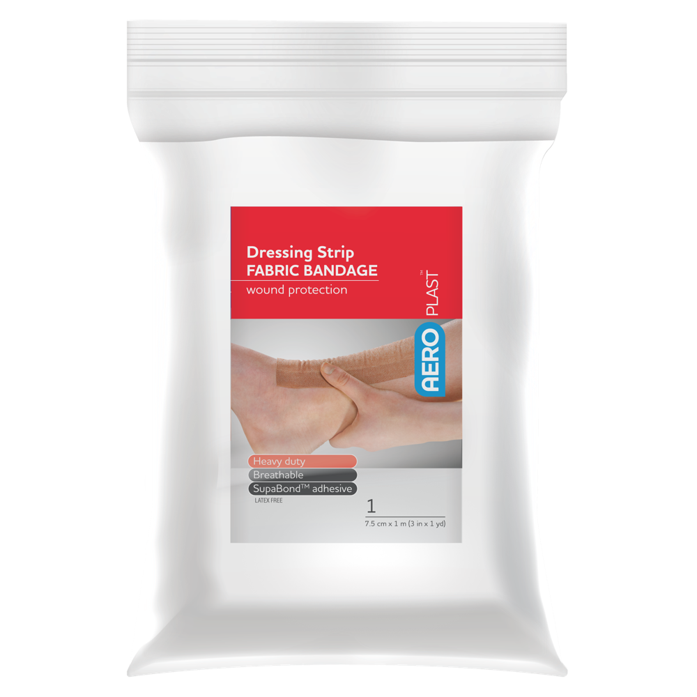 Aero Healthcare AEROPLAST Premium Fabric Dressing Strip 7.5cm x 1M Bag/1